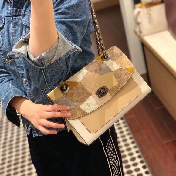 Coach classic Parker shoulder bag NWT crossbody chain - Picture 5 of 9